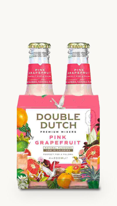 DOUBLE DUTCH PINK GRAPEFRUIT SODA bottles x 4 - buy one get one!