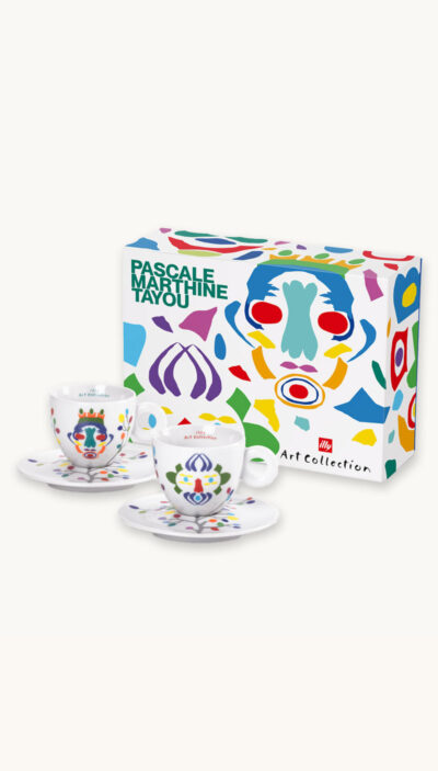SET OF 2 Cappuccino Cups PASCALE MARTINE TAYOU  ILLY ART COLLECTION