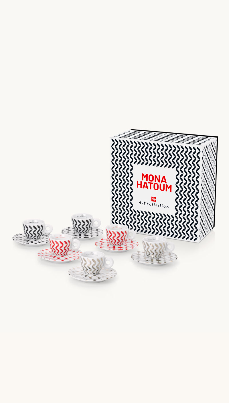 SET OF 6 ESPRESSO CUPS MONA HATOUM Illy Art Collection